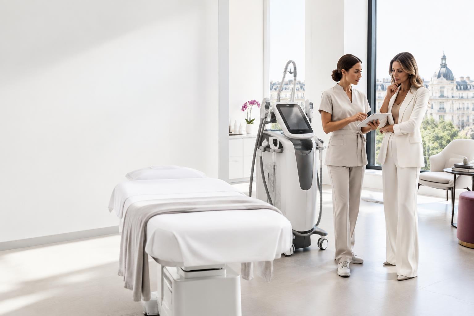 Profesionales en una clínica de estética avanzada